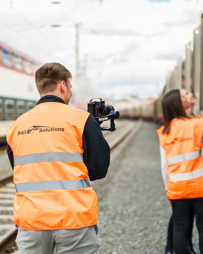 Hinter den Kulissen Recruiting Dreh für Rail Solutions